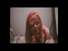 Pretty teen loves to suck her man's dick with her shit